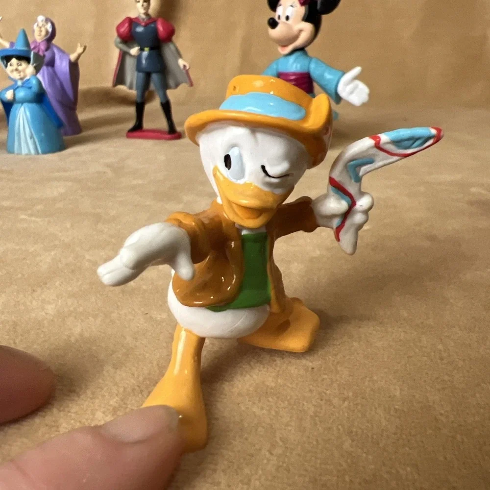 Disney Mini Figurine Lot Of 14 Mickey, Mini, Boots, Cinderella, Esmeralda, PVC